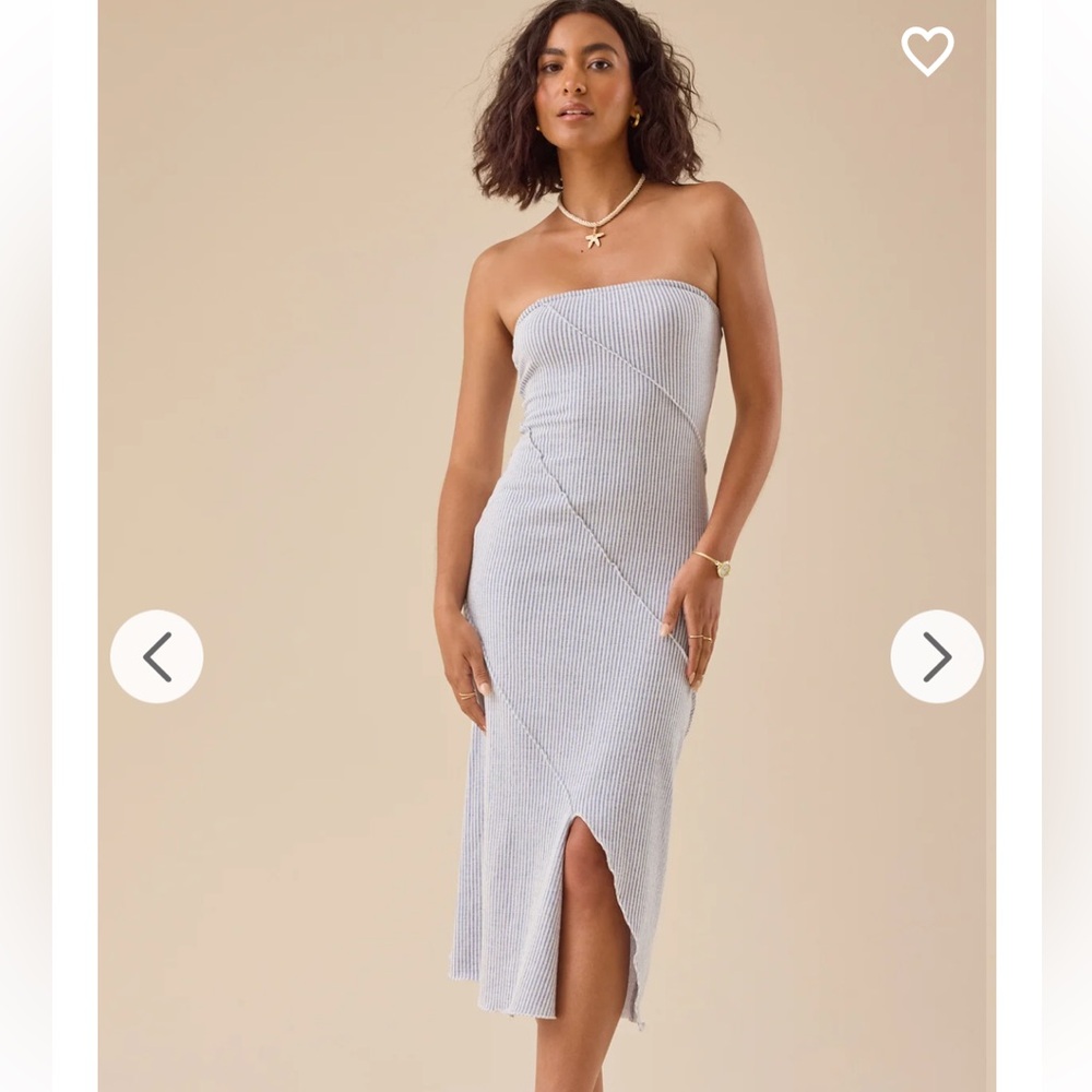 Altar'd State Strapless Gray Dress